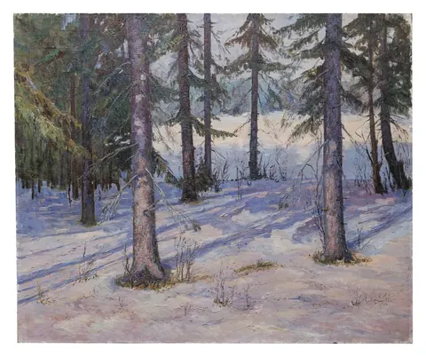 «Март» — Исаев Ю. В., холст, масло, 1995–96, 80×95 см