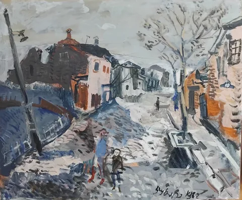 «Старый Тбилиси» — Кухалашвили Д. О., холст, масло, 1988 г., 60×50 см