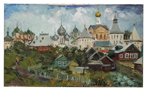 «Ростов Великий» — Милославский Ю., холст, масло, 2007 г., 53,5×90 см