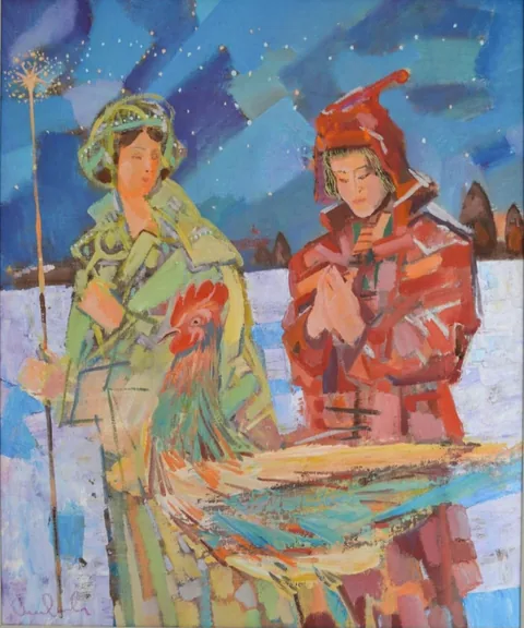 «Молитва» — Саможенов В. Ф., холст, масло, 2005 г., 50×60 см