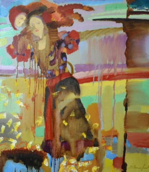 «Осень в деревне» — Саможенов В. Ф., холст, масло, 2005 г., 60×70 см