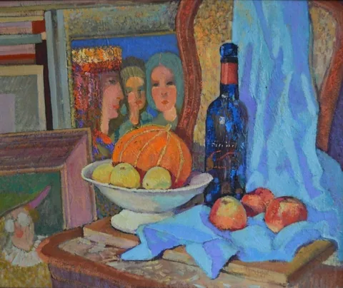 «Отдых в Альпах» — Саможенов В. Ф., холст, масло, 2006 г., 50×60 см