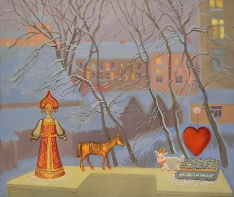 «Рождество» — Саможенов В. Ф., холст, масло, 2003 г., 60×70 см