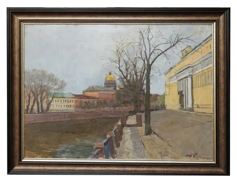 «Вид на Исаакиевский собор» — Сергеев Н. С., холст, масло, 1976 г., 58×80 см