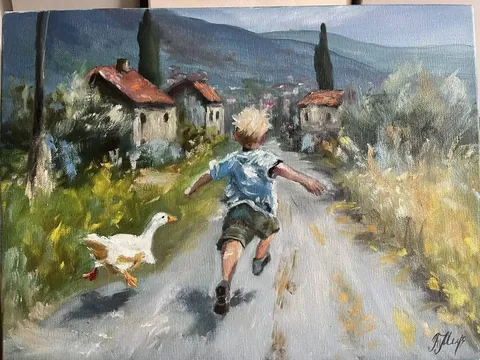 «Друзья» — масло, холст на подрамнике 30×40