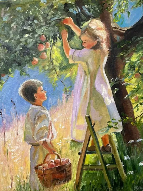 «Лето в деревне» — масло, холст на подрамнике 50×60